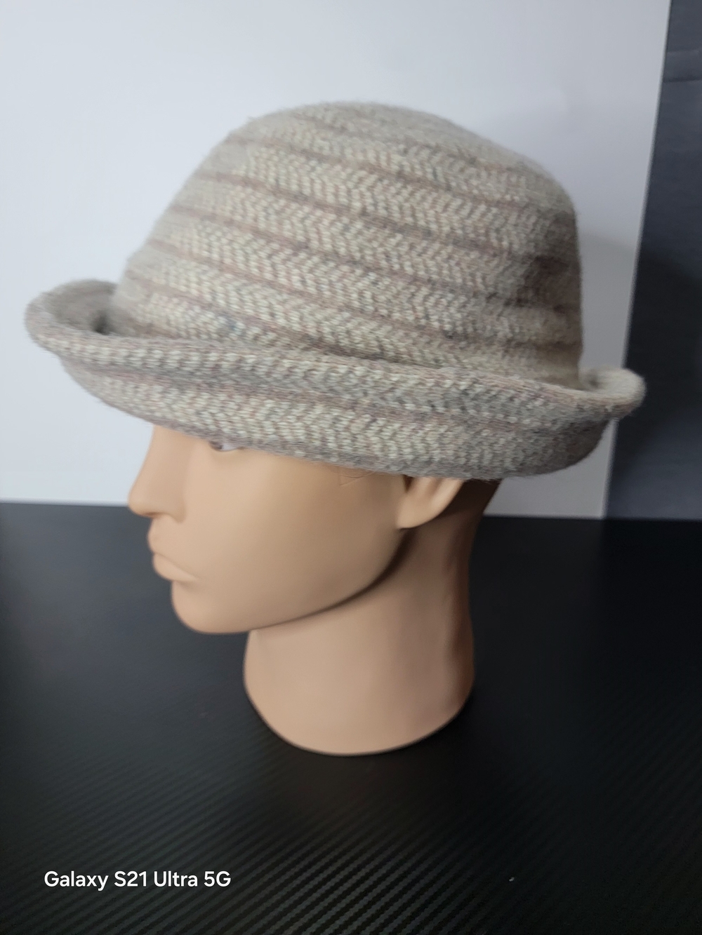 Brixton Cream Textured Knit Cloche